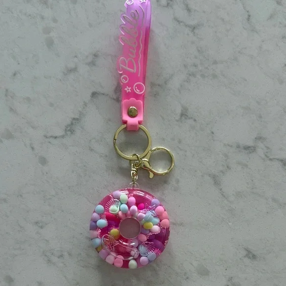 Colorful Candy Keychain/Bag Charm with Pink Strap - Picture 2 of 8